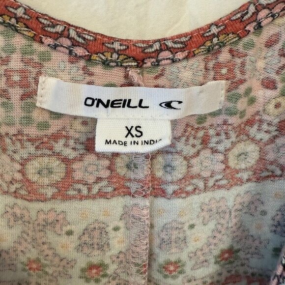 O'Neill Womens Size XS Floral Geometric Print Wrap Dress - Picture 3 of 15